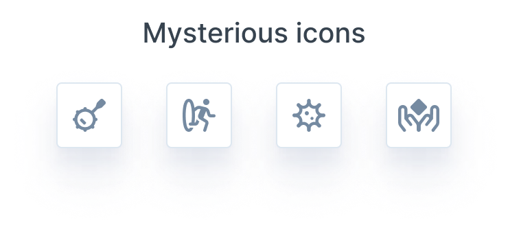 A row of uncommon icons without labels.